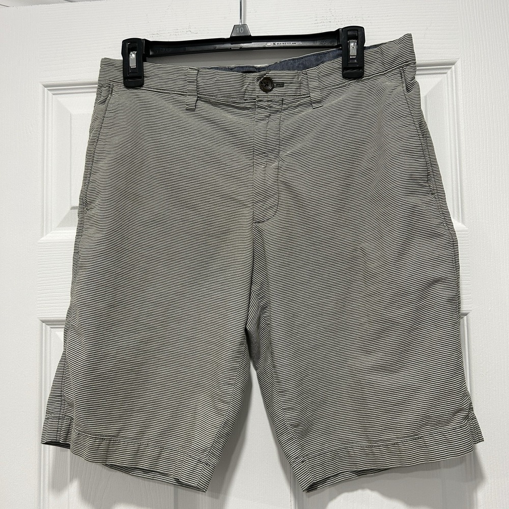Banana Republic Mens Navy Striped Shorts Size 32 Preppy Summer Casual
